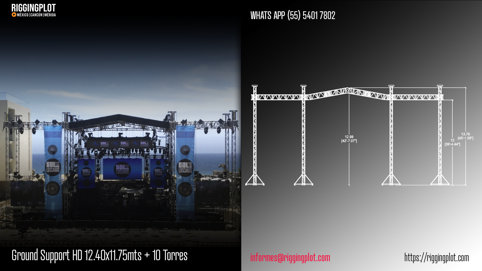 ficha técnica ground support whd 15x16mts riggingplot méxico